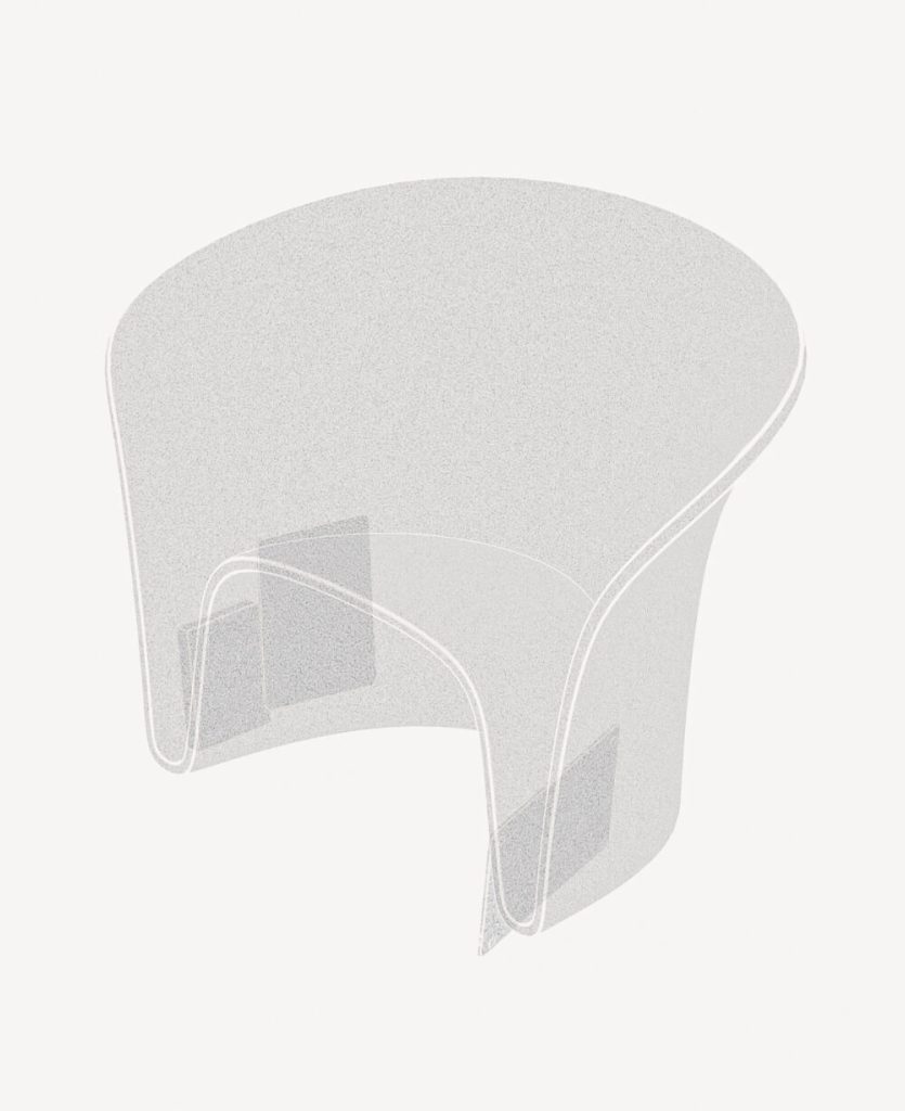 Grey Nest chair on desk, showcasing use in shared or casual workspaces